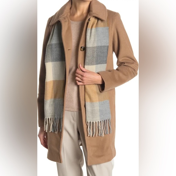 🆕 LONDON FOG Camel Wool Blend Coat NWT - Picture 3 of 16